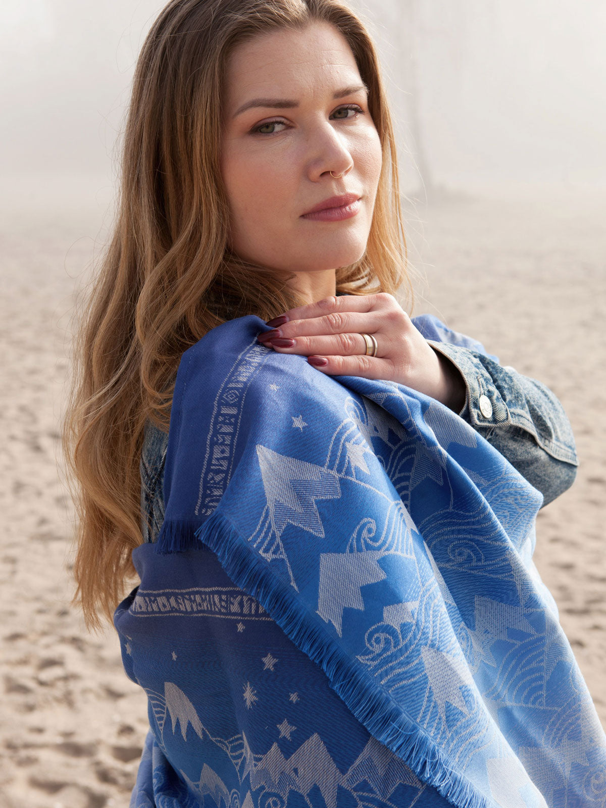 Misty Mountains Aduial blue the Hobbit scarf