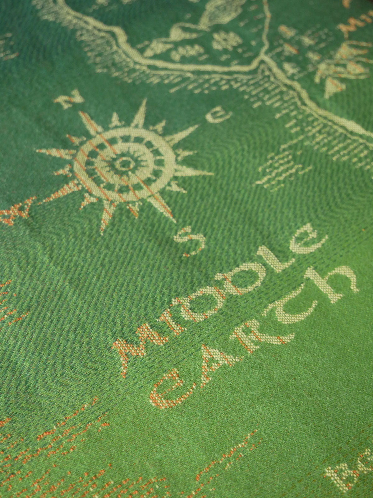 green middle-earth fabric
