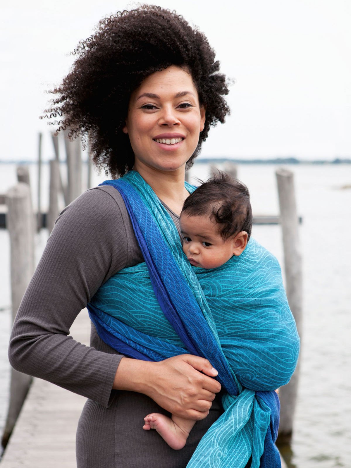 Rei Harbour baby wrap - deep ocean blues