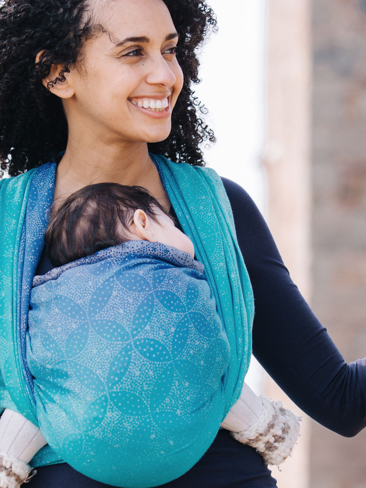 starry night blues baby wrap carrier
