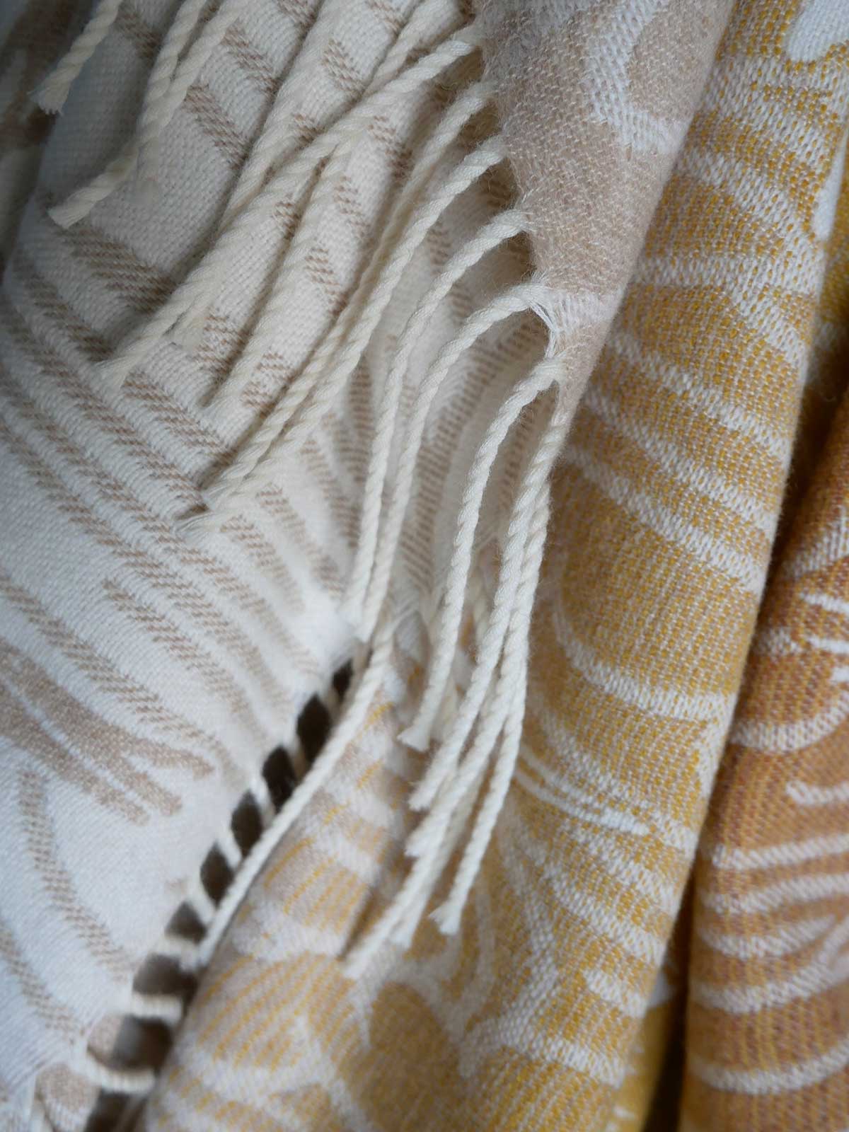 Cranes Saffron Skies Merino Throw