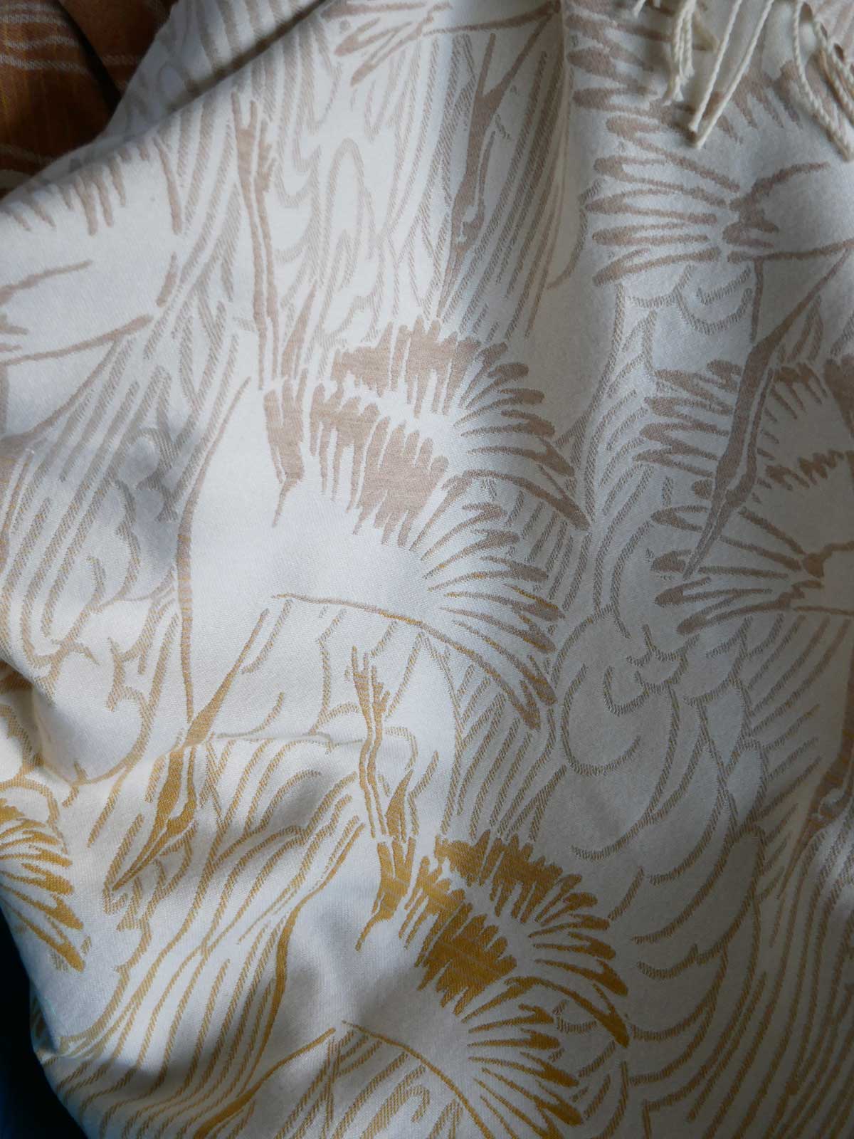 Cranes Saffron Skies Merino Throw