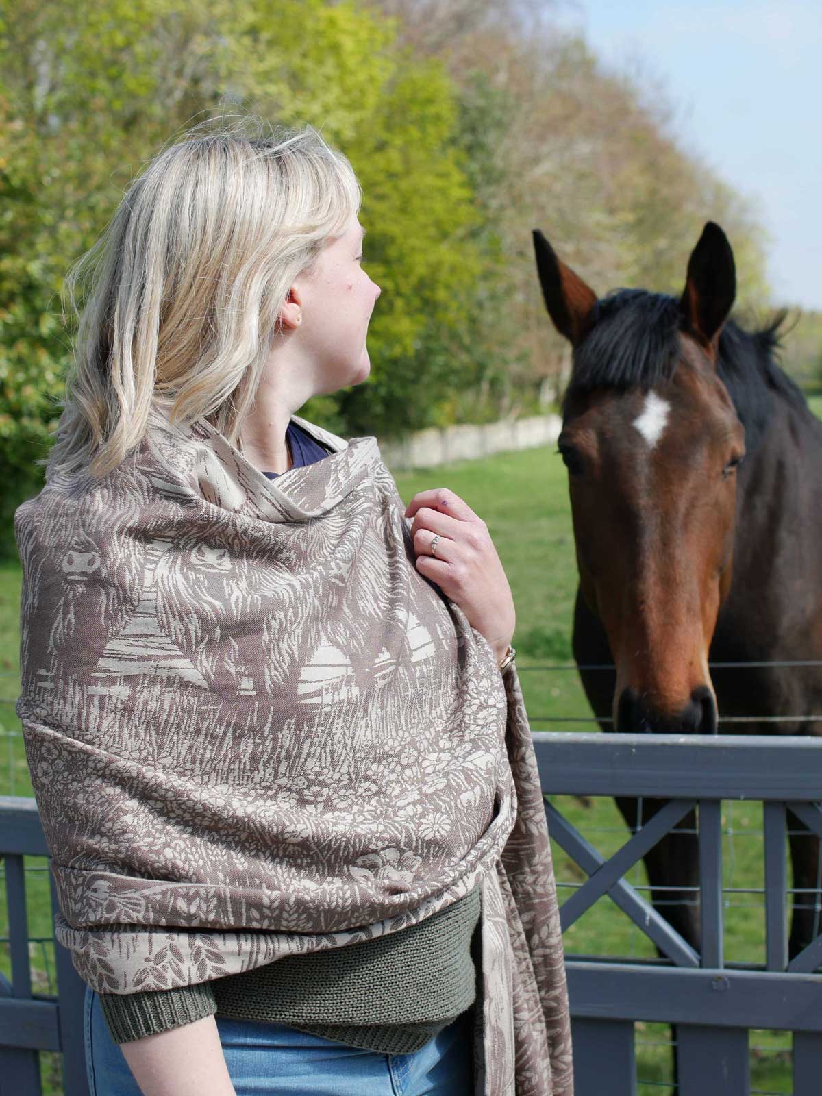 Highland Cows Moorland Shawl
