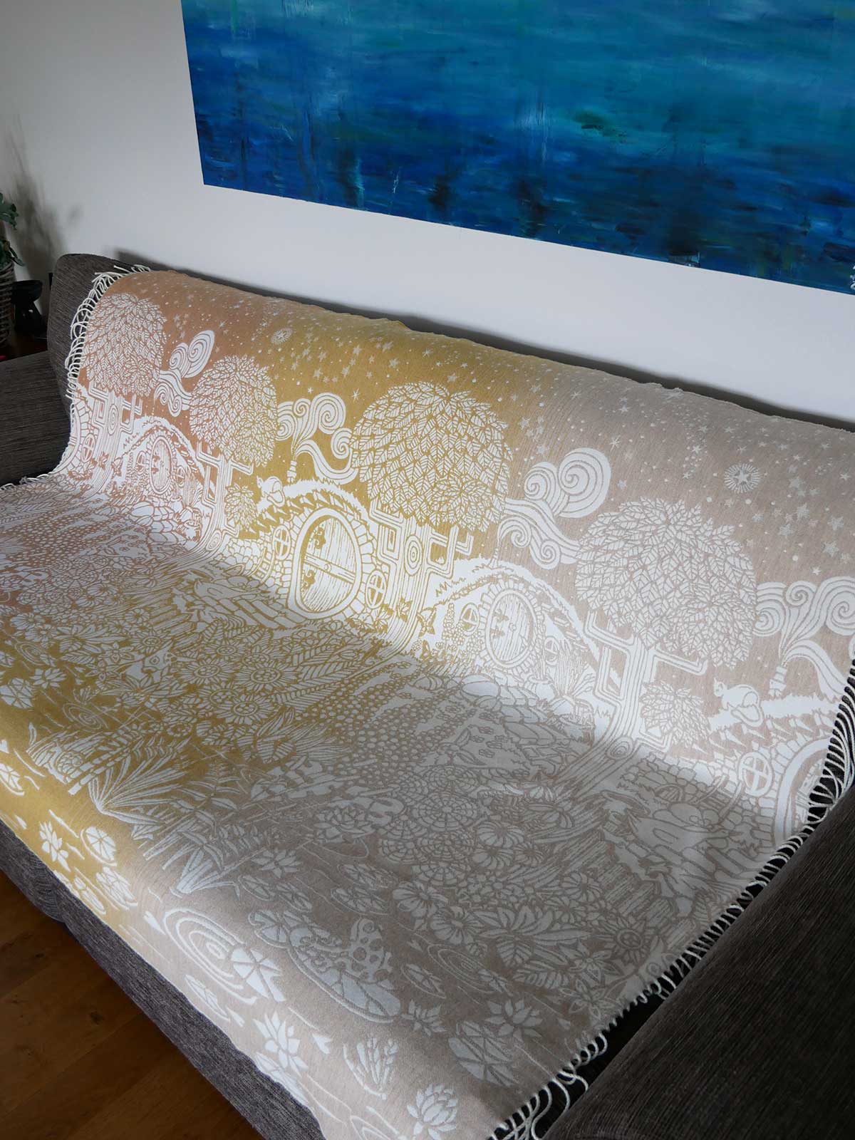 Hobbiton Baggins’ Gold Merino Throw