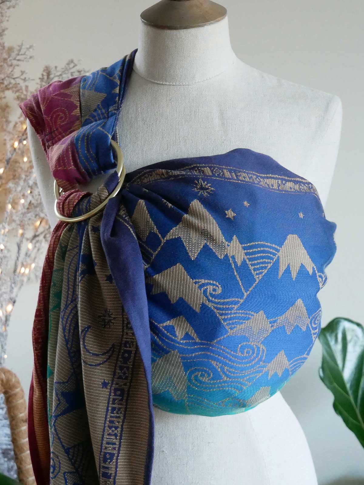 Oscha YouTube - Wrapping of Art the Enjoy Slings: Oscha 青色スリング Slings 抱っこひも・スリング