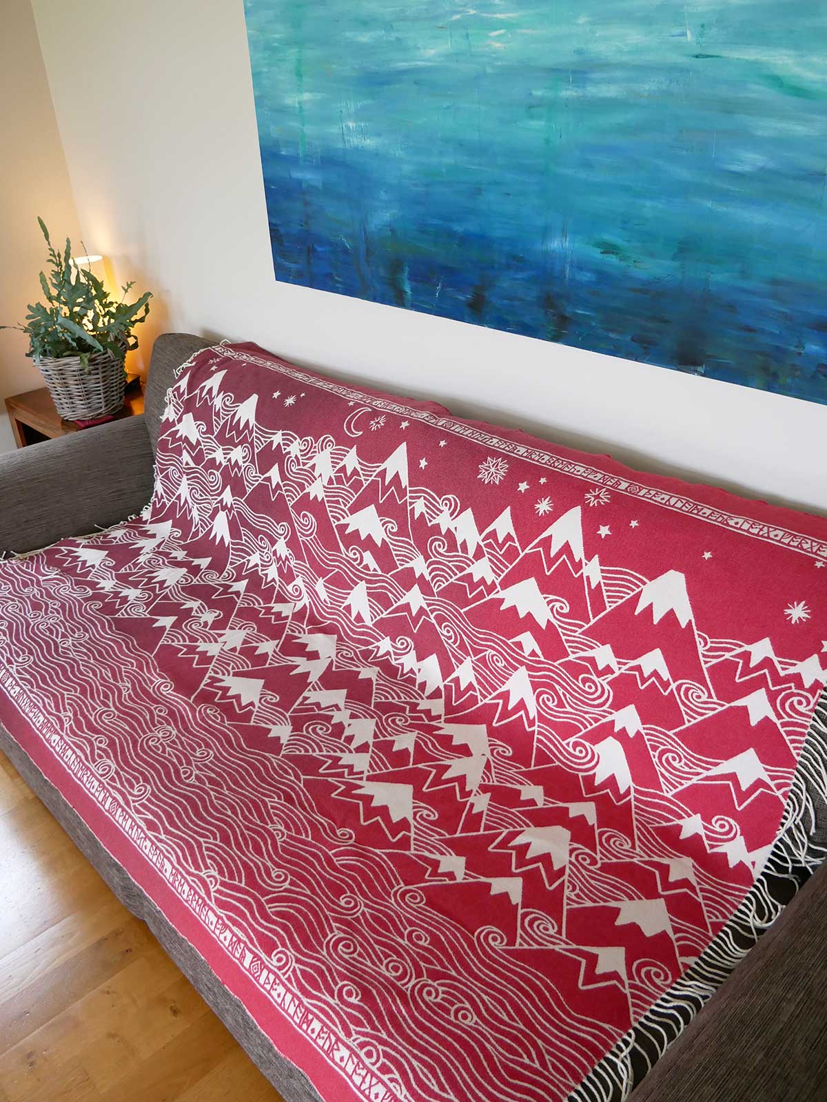 Misty Mountains Underworld Merino Throw