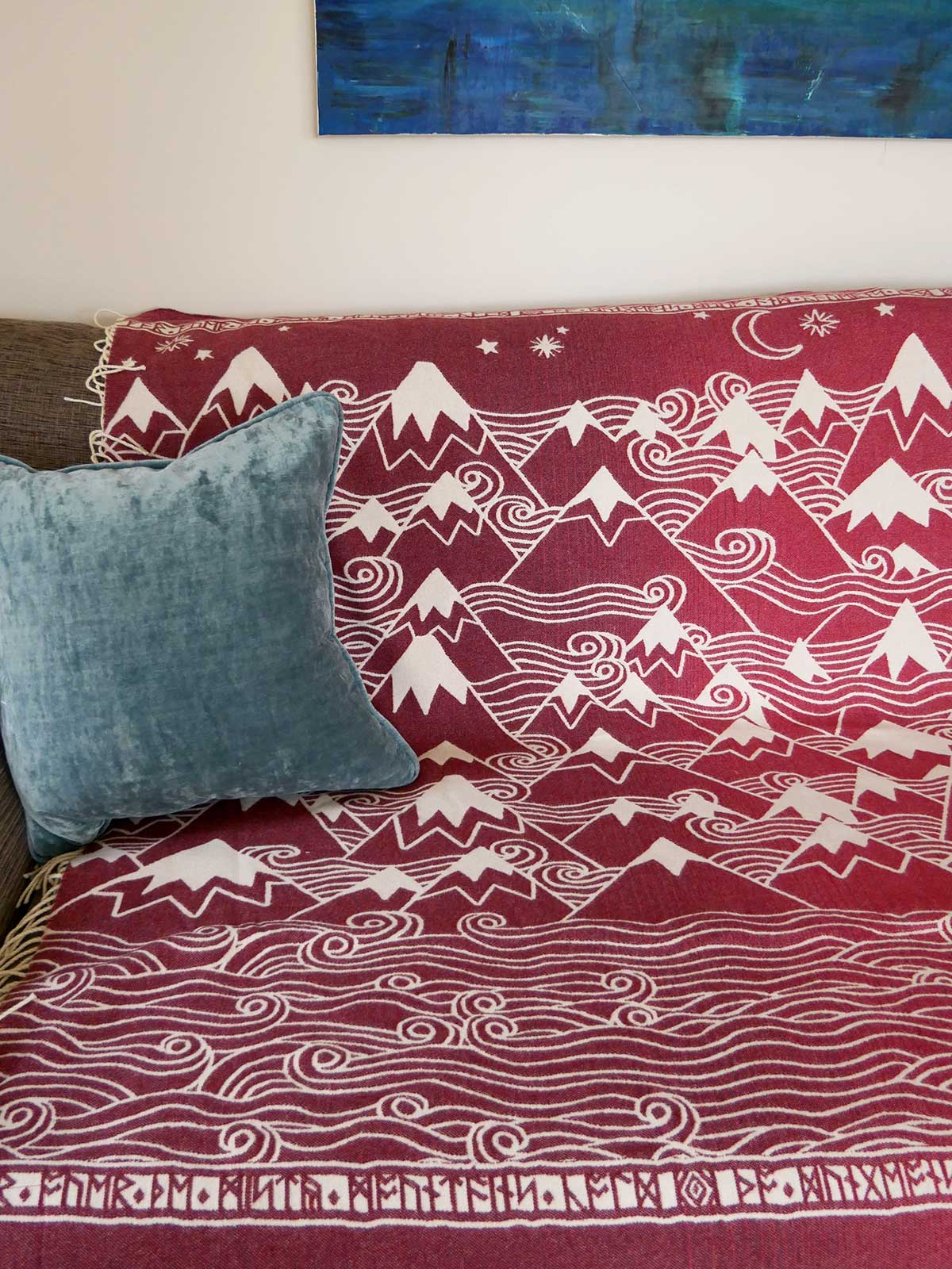 Misty Mountains Underworld Merino Throw
