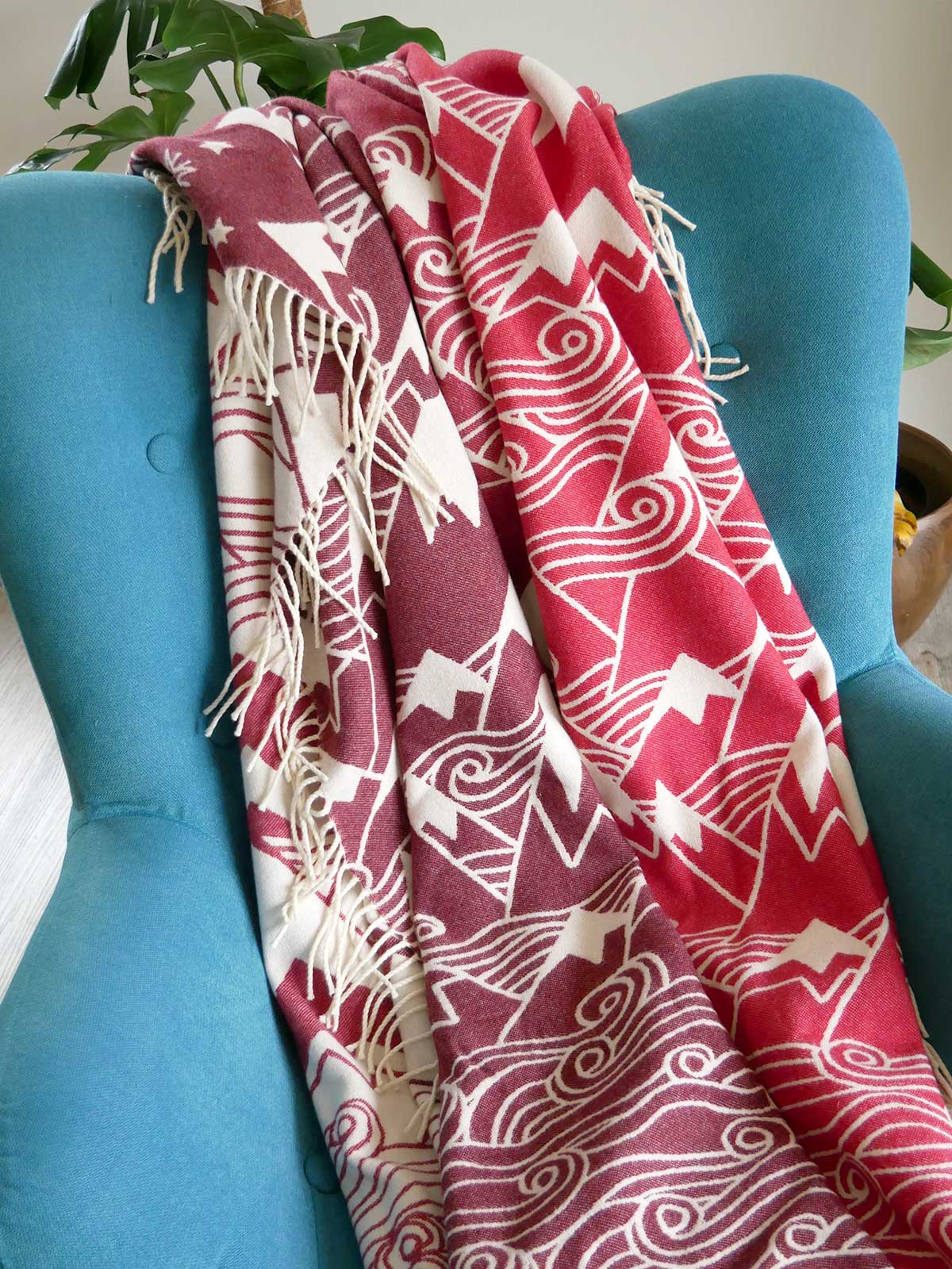 Misty Mountains Underworld Merino Throw