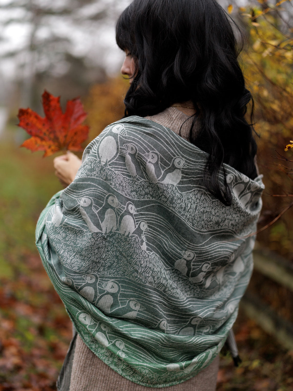 Puffins Skellig Mist Scarf