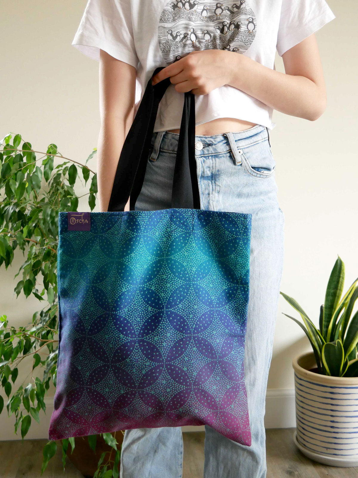 Starry Night Brew Jacquard Tote Bag