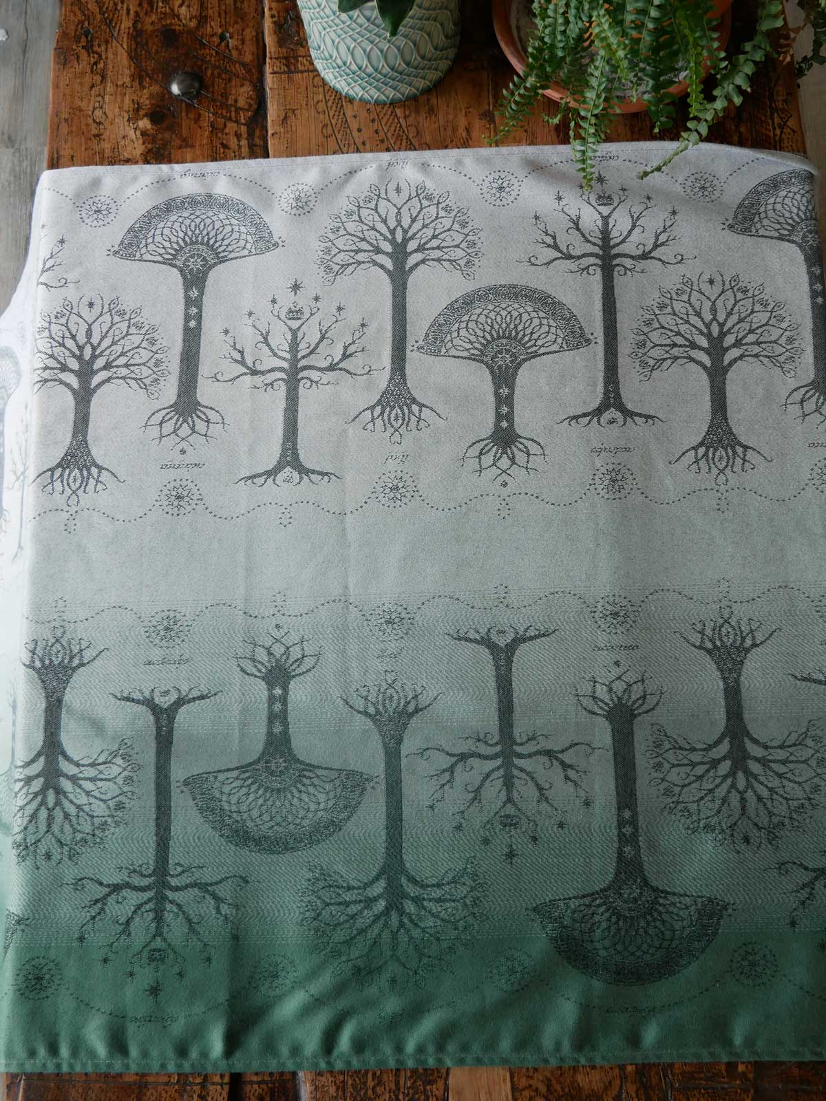 Trees of Gondor Through the Mist Fabric Pieces