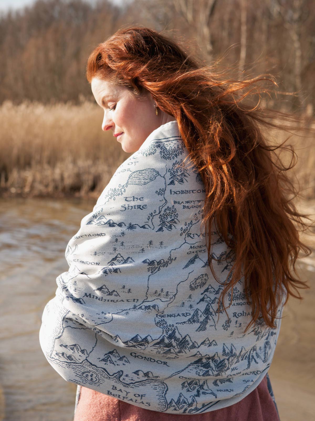 Realm of Middle-earth Ink Shawl