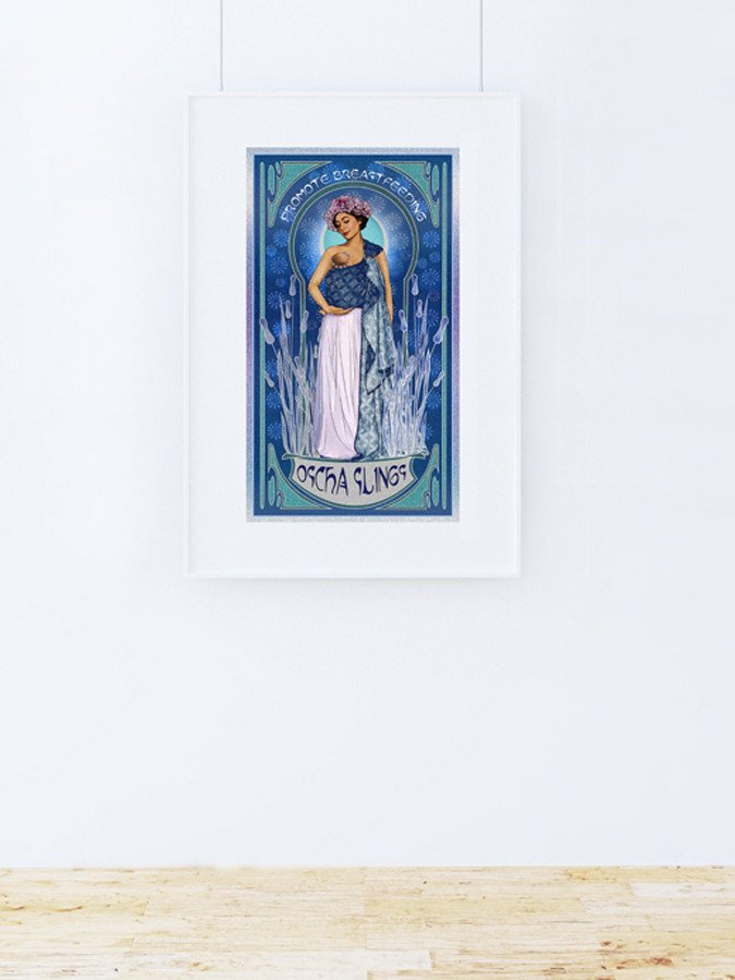 Art Nouveau Print: Promotes Breastfeeding