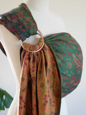 Decorative ring sling on a mannequin against a white background