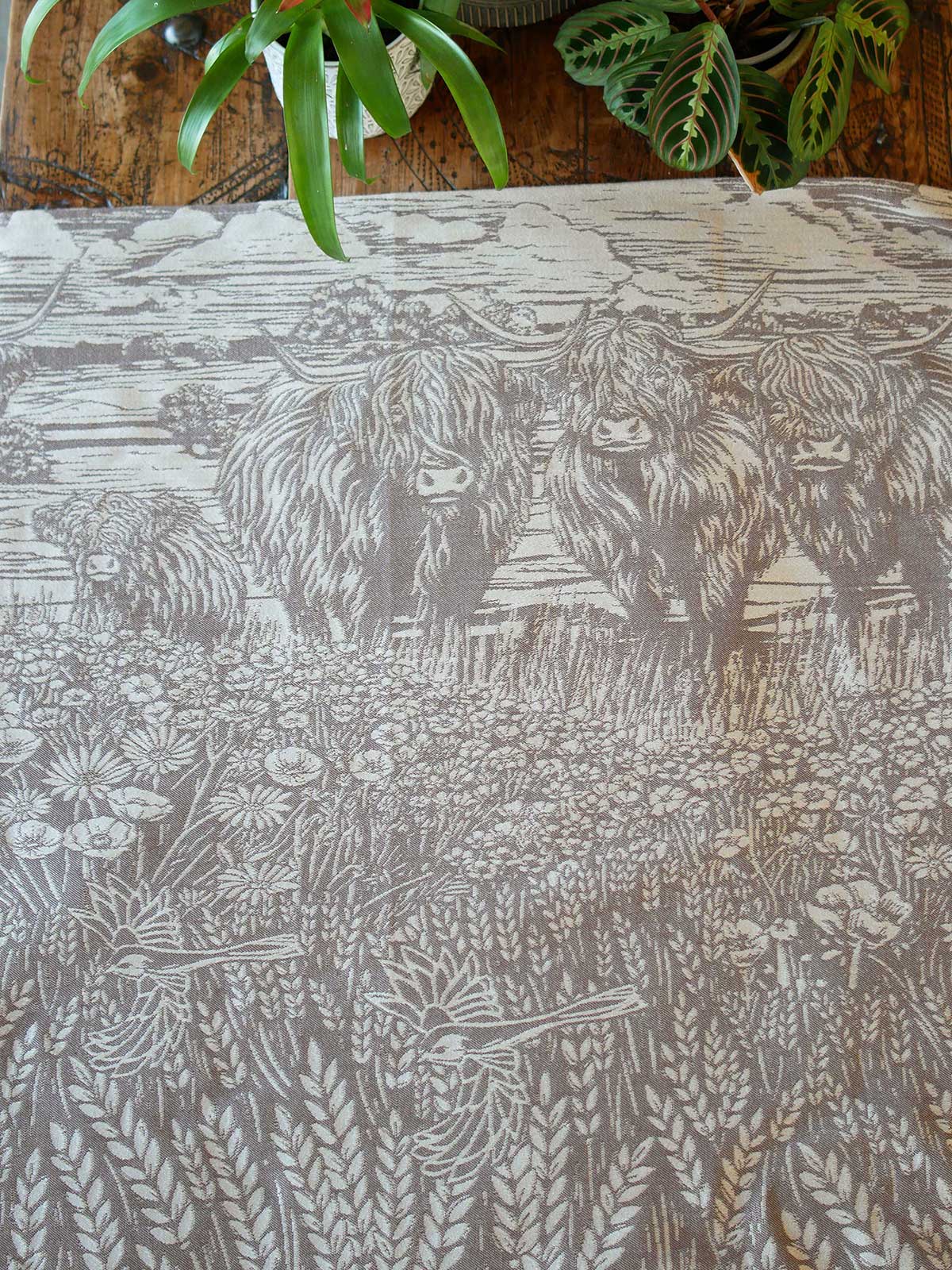 Highland Cows Moorland Fabric Pieces