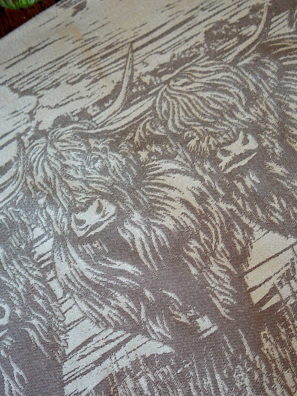 Textile with highland cow pattern