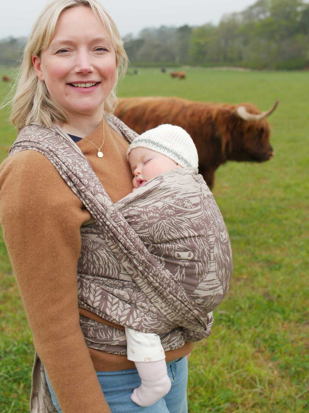 Highland Cows Moorland Baby Wrap (Woven Second) [Grade 2]