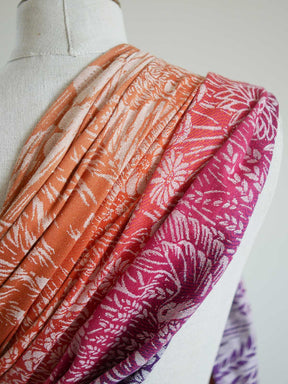 Gathered fabric on a mannequin