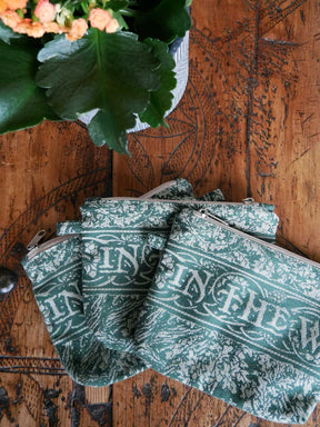 Treebeard design zippered pouch. 
