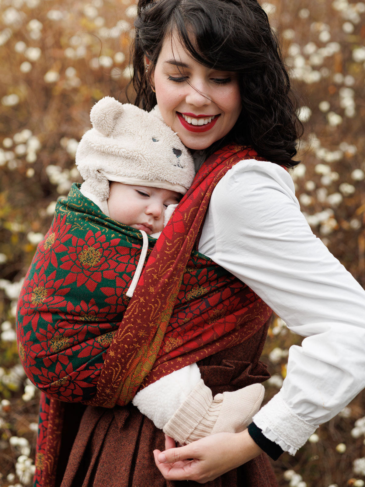 Lilies Christmas Flower Baby Wrap