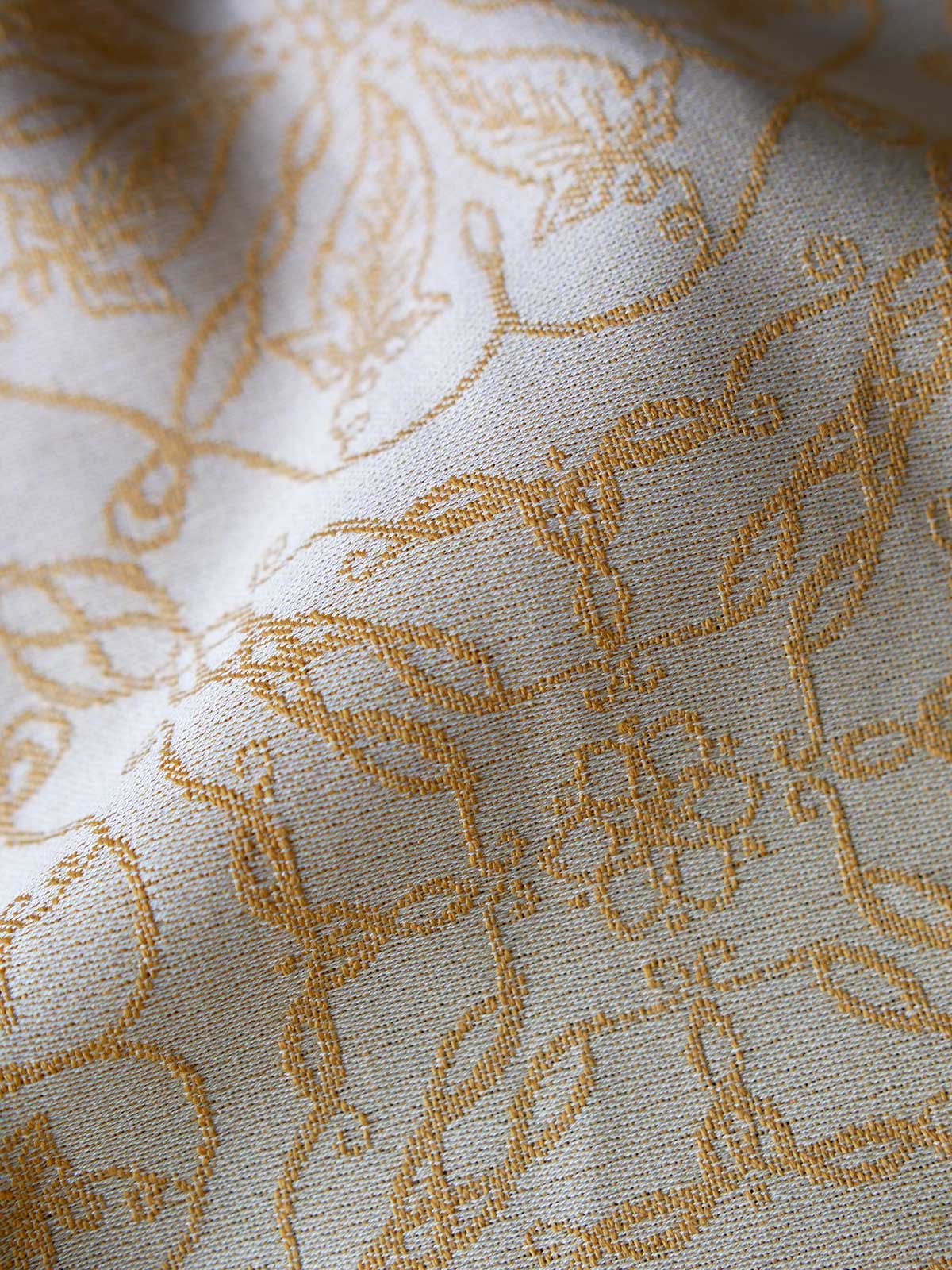 A close look at Lothlorien Sunburst fabric showing the detail of the pattern. 