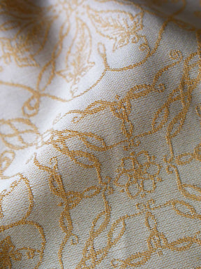 A close look at Lothlorien Sunburst fabric showing the detail of the pattern. 
