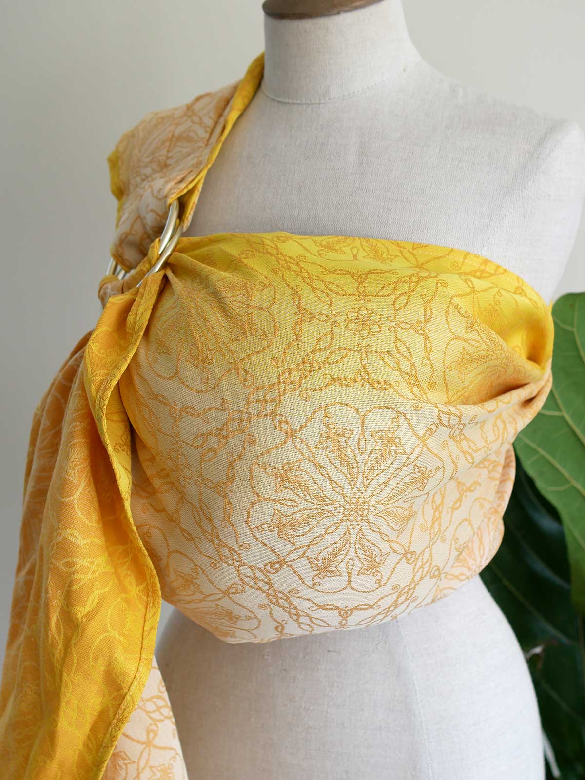 Left side of ring sling on mannequin. 