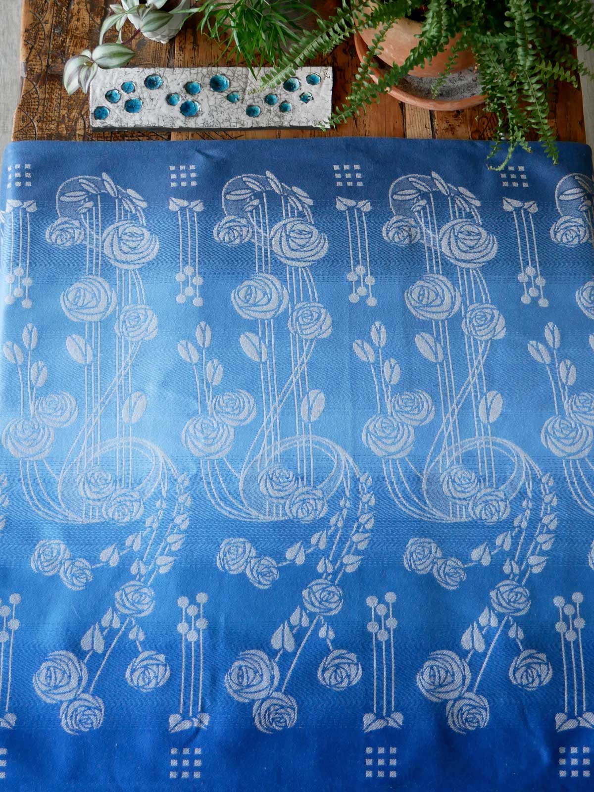 Margeau Blue Rose Fabric Pieces