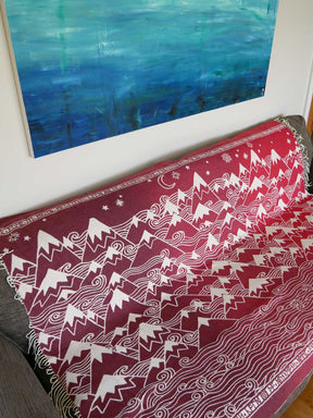 Misty Mountains Underworld Merino Throw