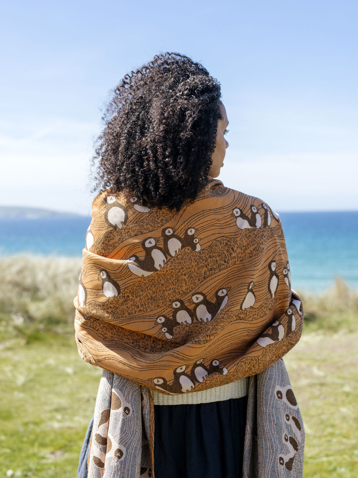 Puffins Hoy Shawl