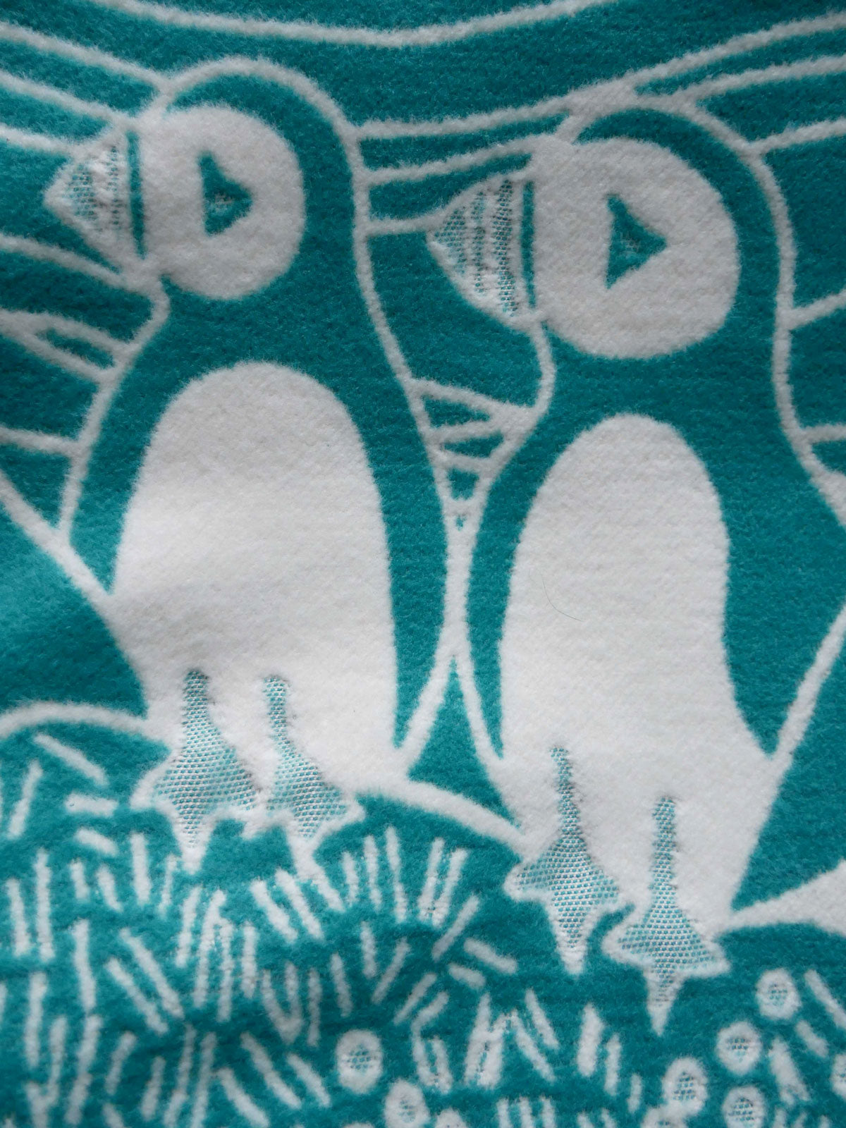 Puffins Bass Rock Brushed Cotton Children's Blanket