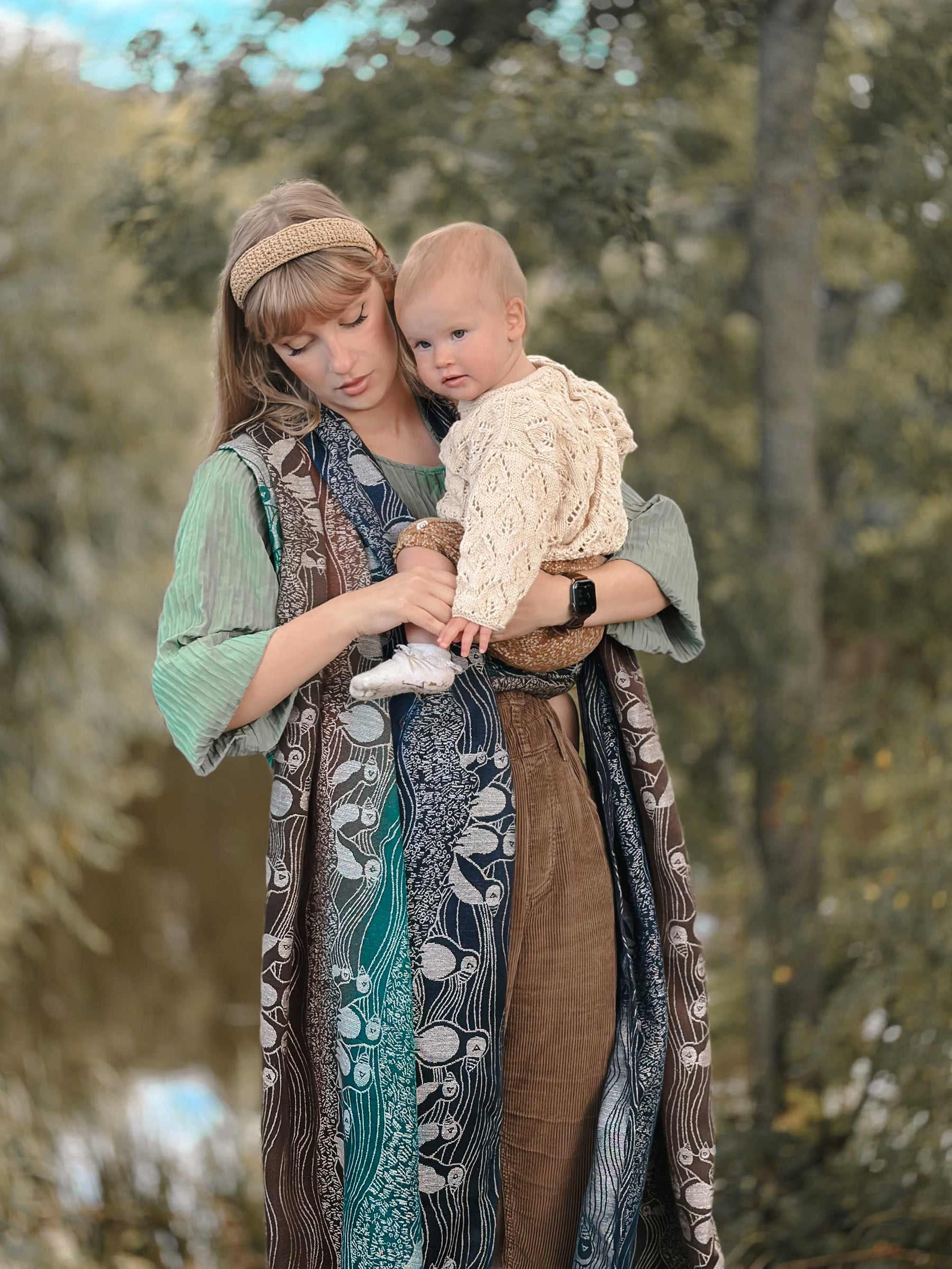 Puffins Midnight Cliffs Baby Wrap