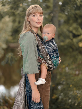 Puffins Midnight Cliffs Baby Wrap