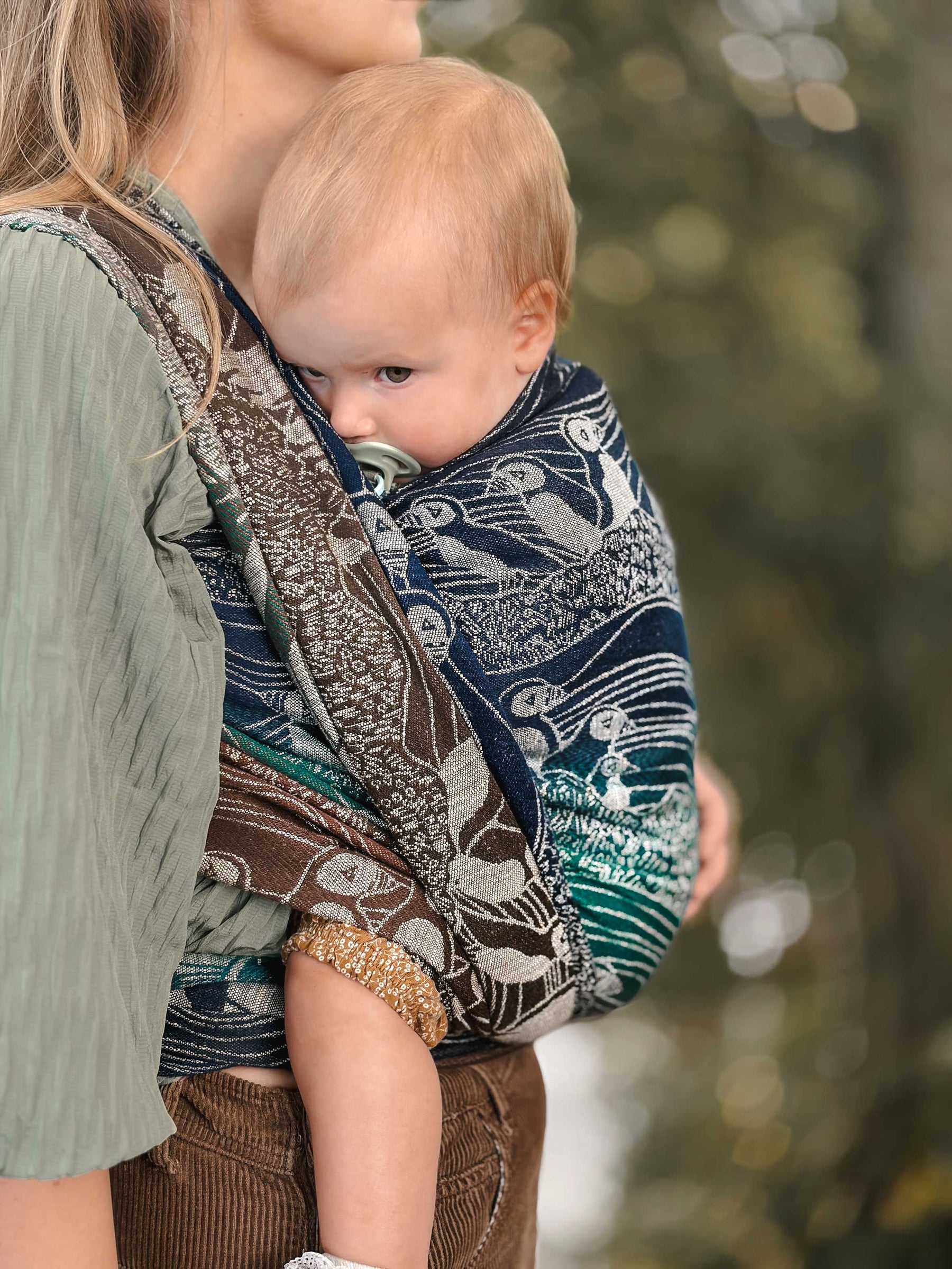 Puffins Midnight Cliffs Baby Wrap