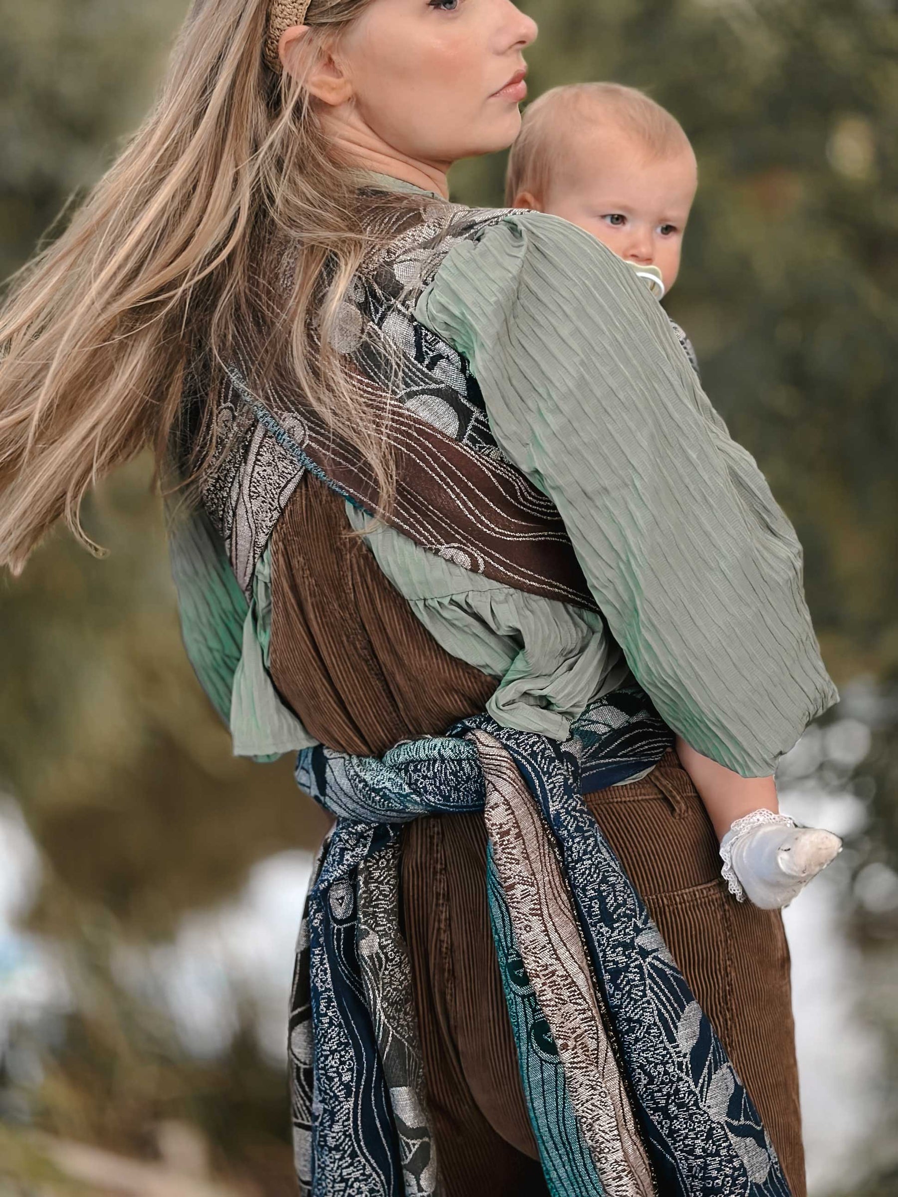 Puffins Midnight Cliffs Baby Wrap