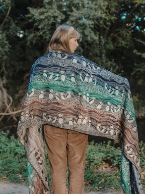 Puffins Midnight Cliffs Baby Wrap