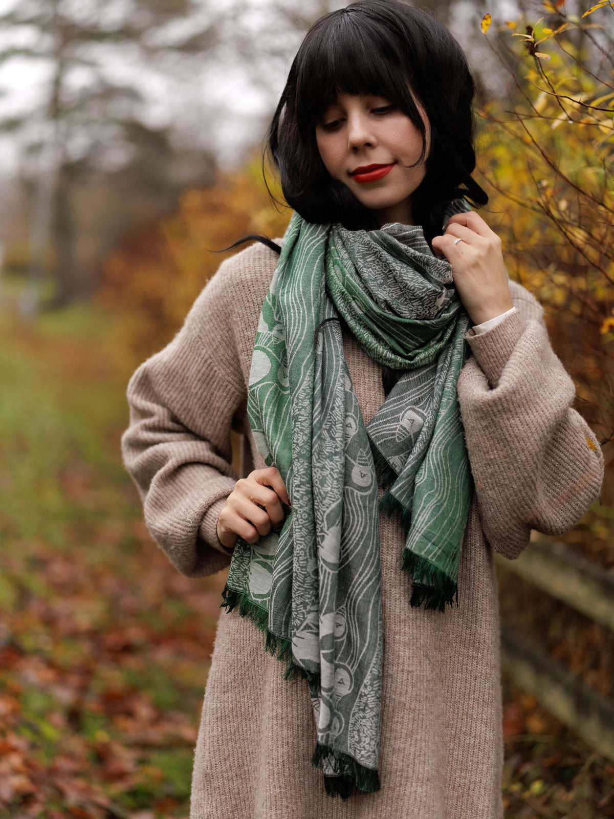 Puffins Skellig Mist Scarf (Woven Second) [Grade 2]