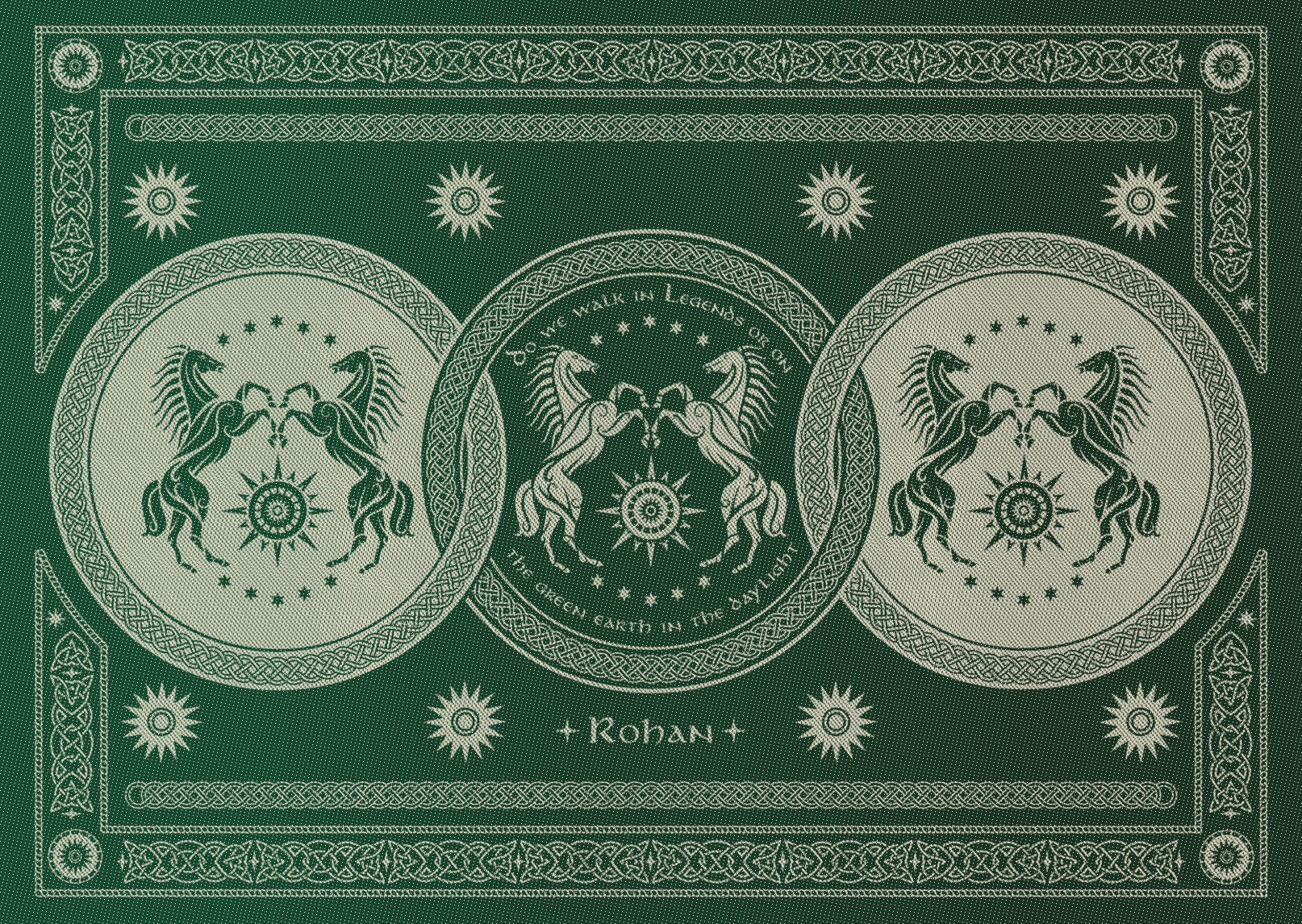 Rohan Green Earth Throw (Woven Second) [Grade 2]