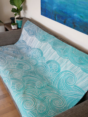 Sea Salt Moonlit Brushed Cotton Throw