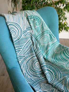 Sea Salt Moonlit Brushed Cotton Throw