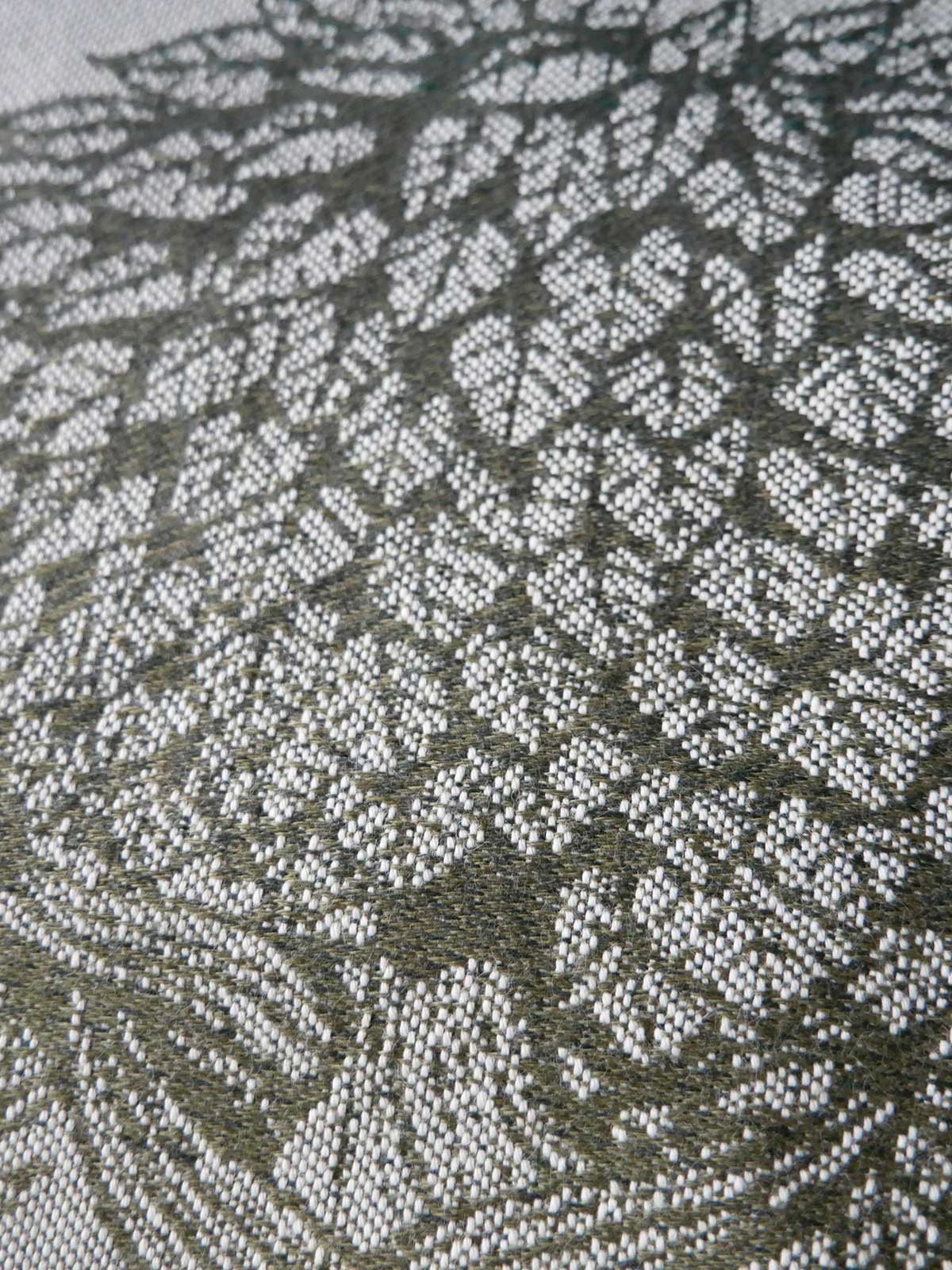 Close-up of a textured fabric with a geometric pattern