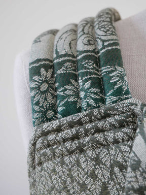 Close up of a shoulder strap on a white background