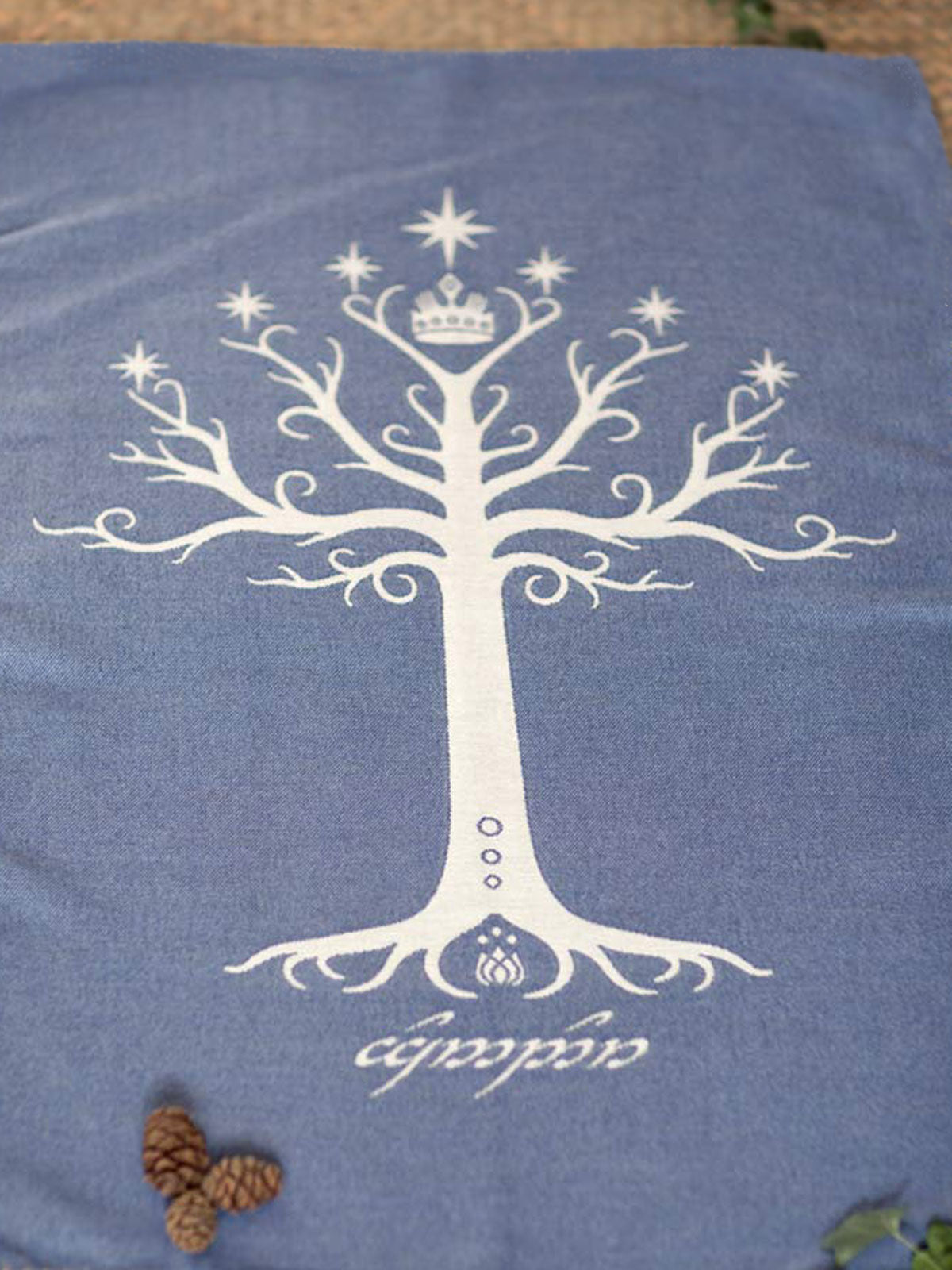 Tree of Gondor Hith Cashwool Baby Blanket