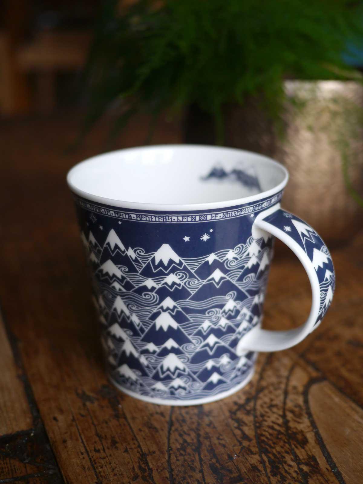 Misty Mountains Indigo Mug