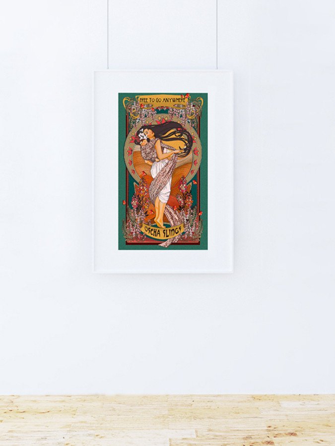 Art Nouveau Print: Free To Go Anywhere