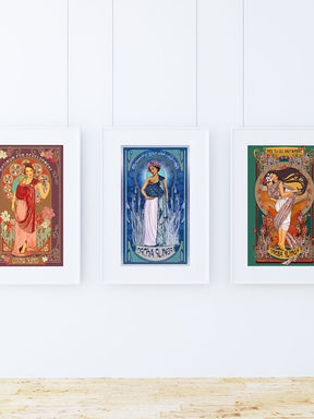 Art Nouveau Complete Set of Five Art Print